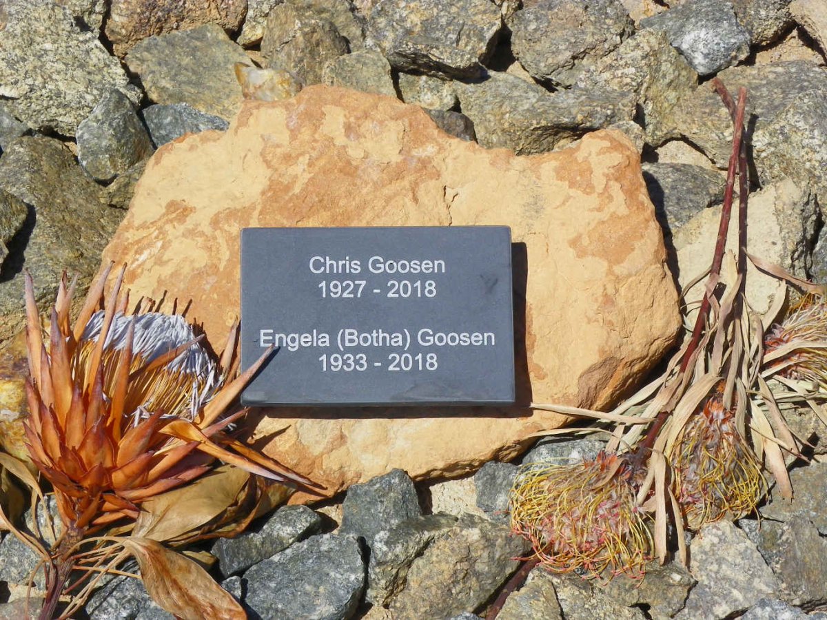 GOOSEN Chris 1927-2018 &amp; Engela BOTHA 1933-2018