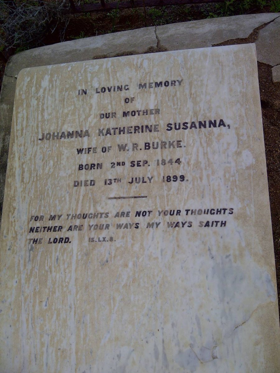 BURKE Johanna Katherine Susanna 1844-1899