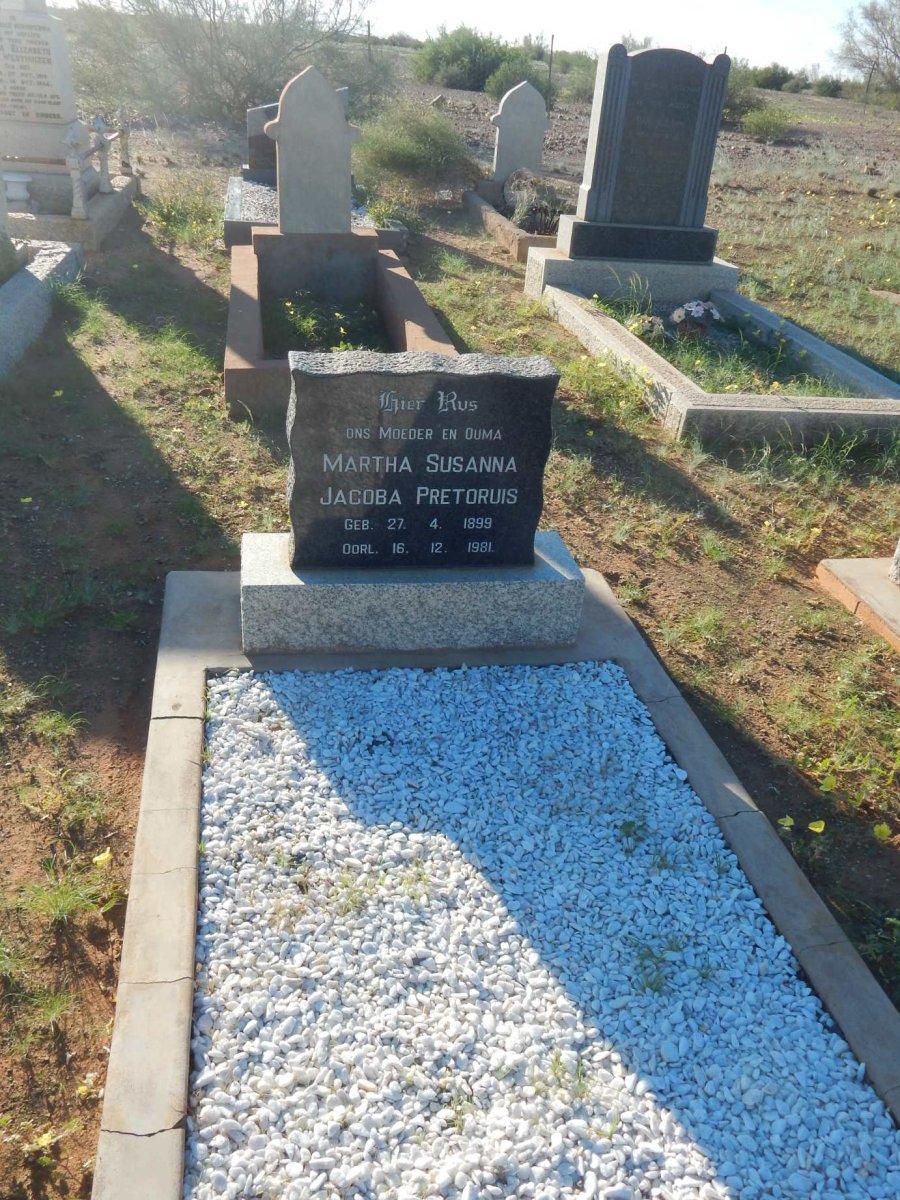 PRETORIUS Martha Susanna Jacoba 1899-1981