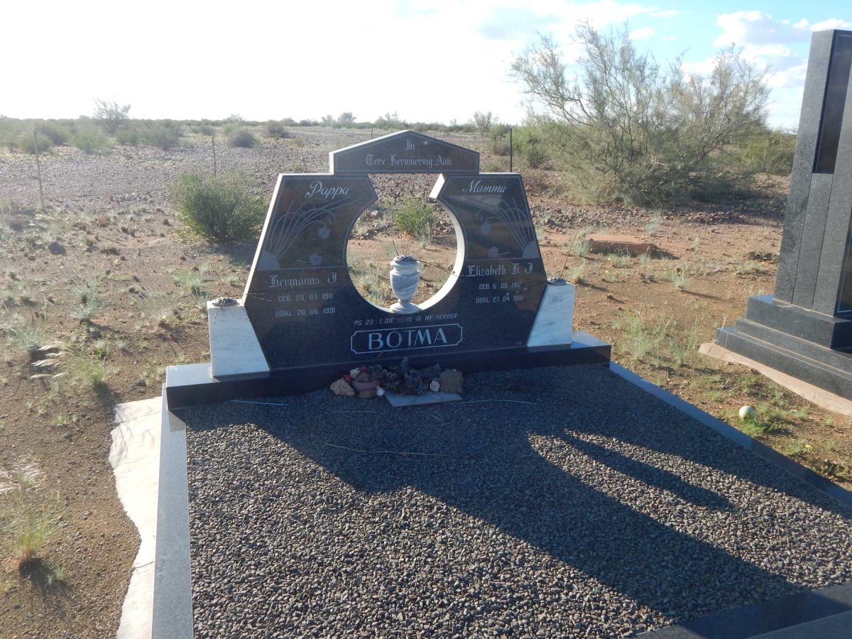 BOTMA Hermanus J. 1911-1991 &amp; Elizabeth H.J. 1912-1991