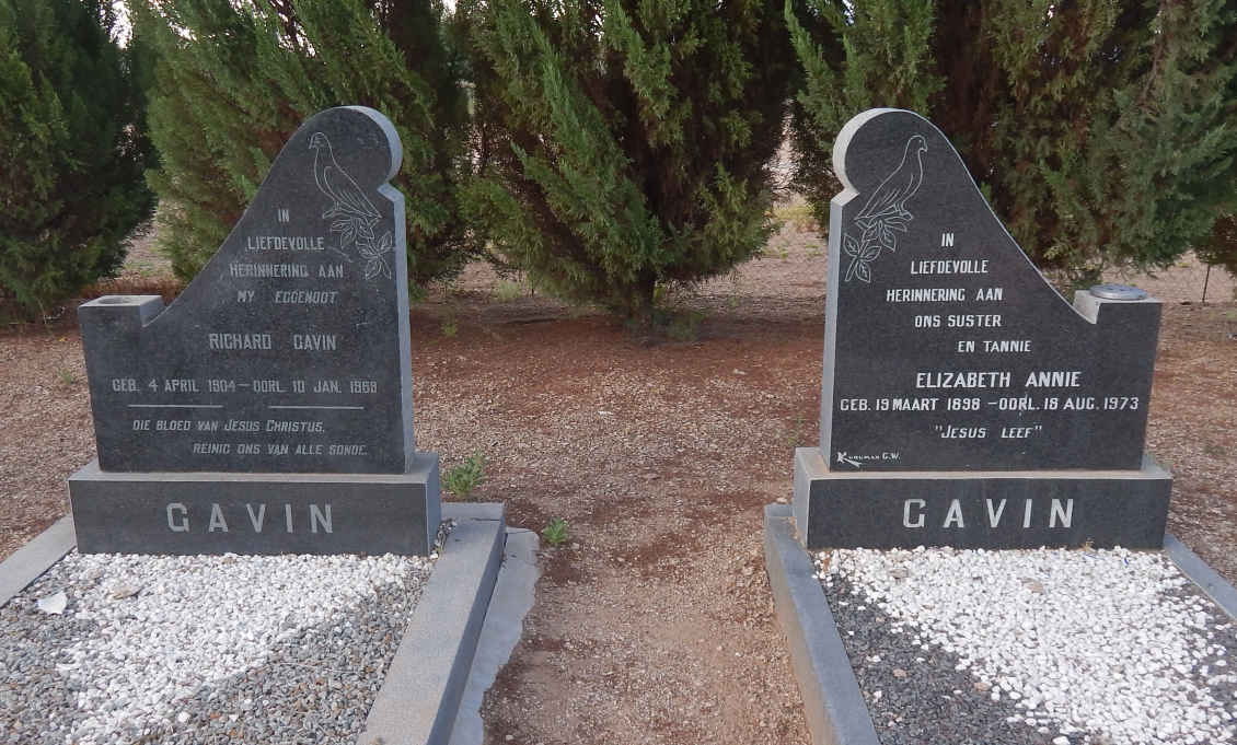 GAVIN Richard 1904-1968 &amp; Elizabeth Anne 1898-1973