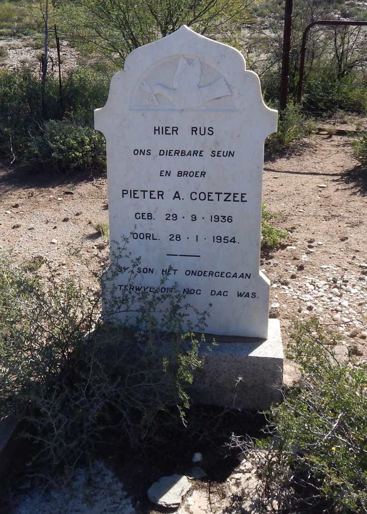 COETZEE Pieter A. 1936-1954
