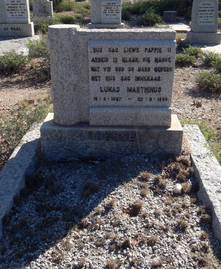 GRESSE Lukas Marthinus 1897-1953 &amp; Johanna Elizabeth 1902-1986
