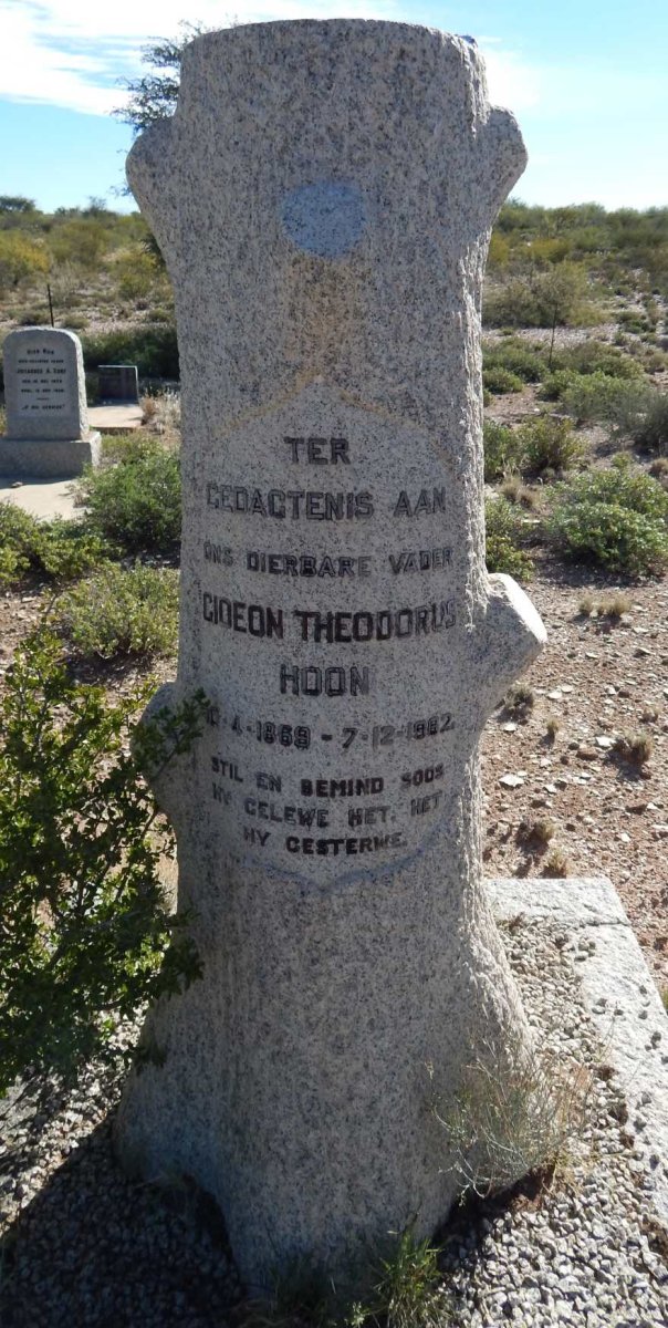 HOON Gideon Theodorus 1869-19?2 &amp; G.M. CLOETE 1875-1942