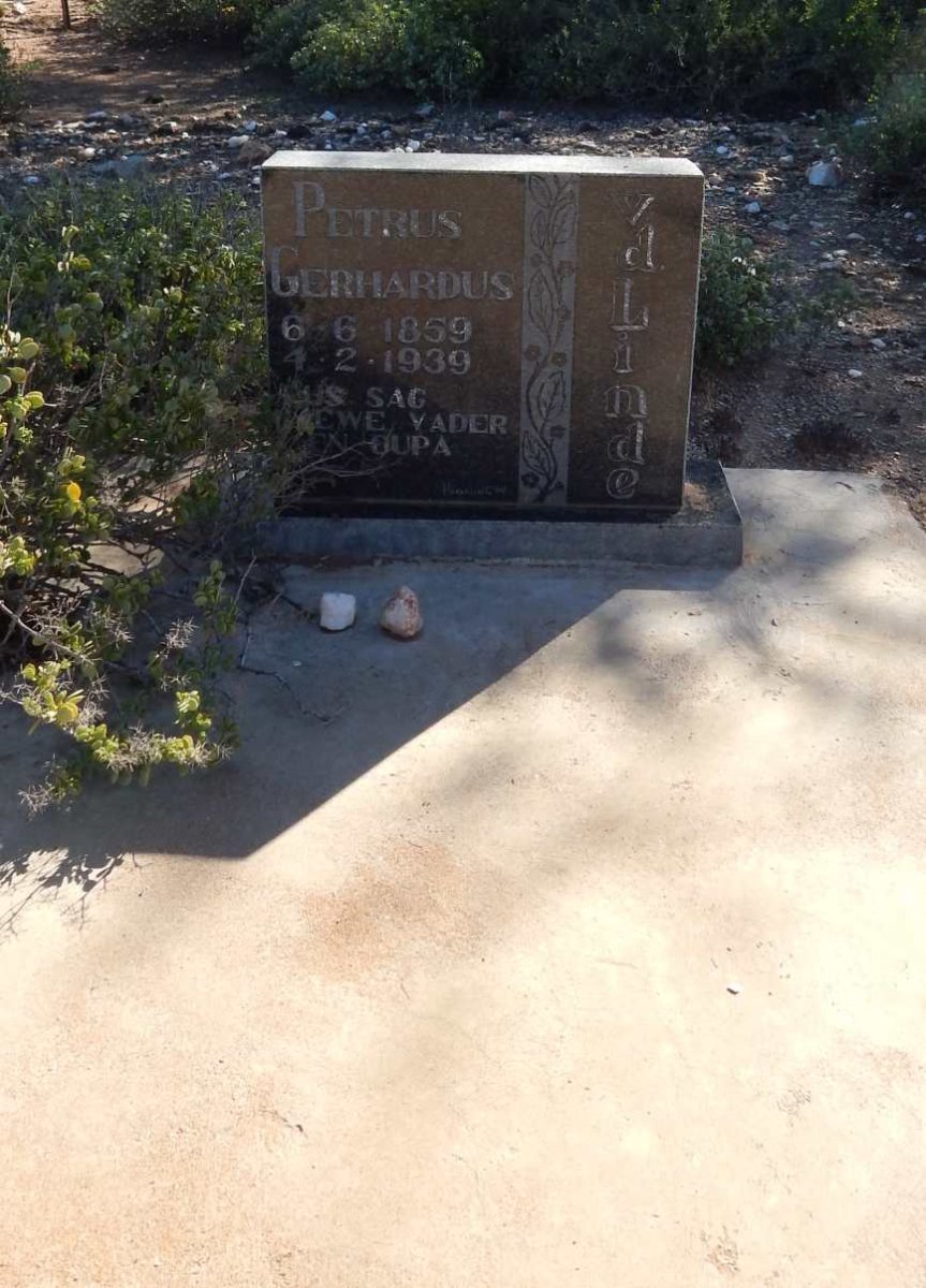 LINDE Petrus Gerhardus, v.d. 1859-1939