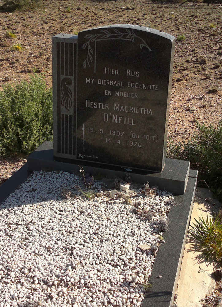 O'NEILL Hester Magrietha nee DU TOIT 1907-1976