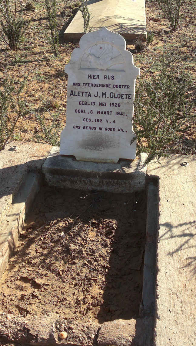 CLOETE Aletta J.M. 1926-1941