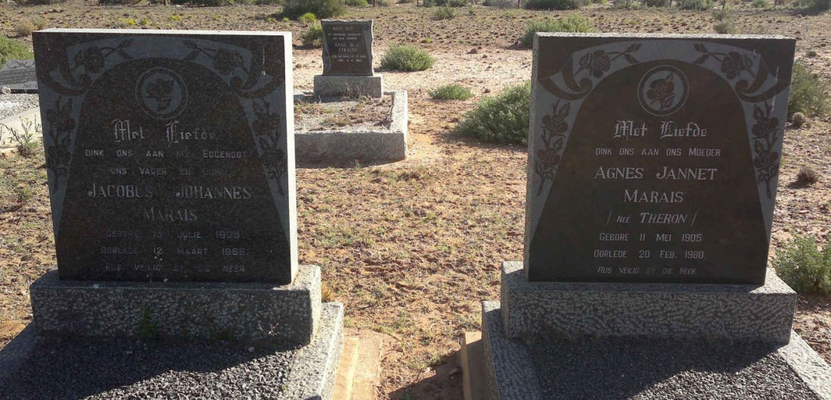 MARAIS Jacobus Johannes 1905-1969 &amp; Agnes Jannet THERON 1905-1980