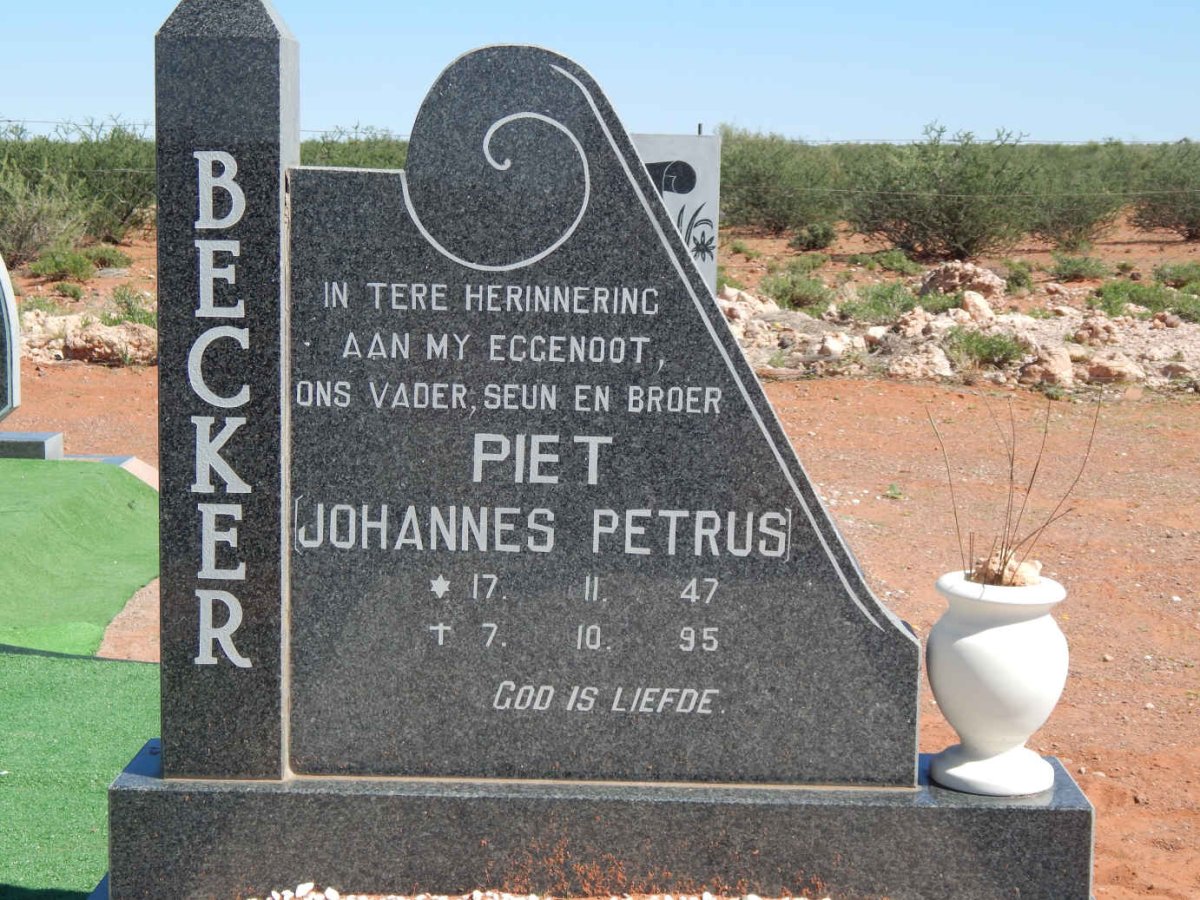 BECKER Johannes Petrus 1947-1995