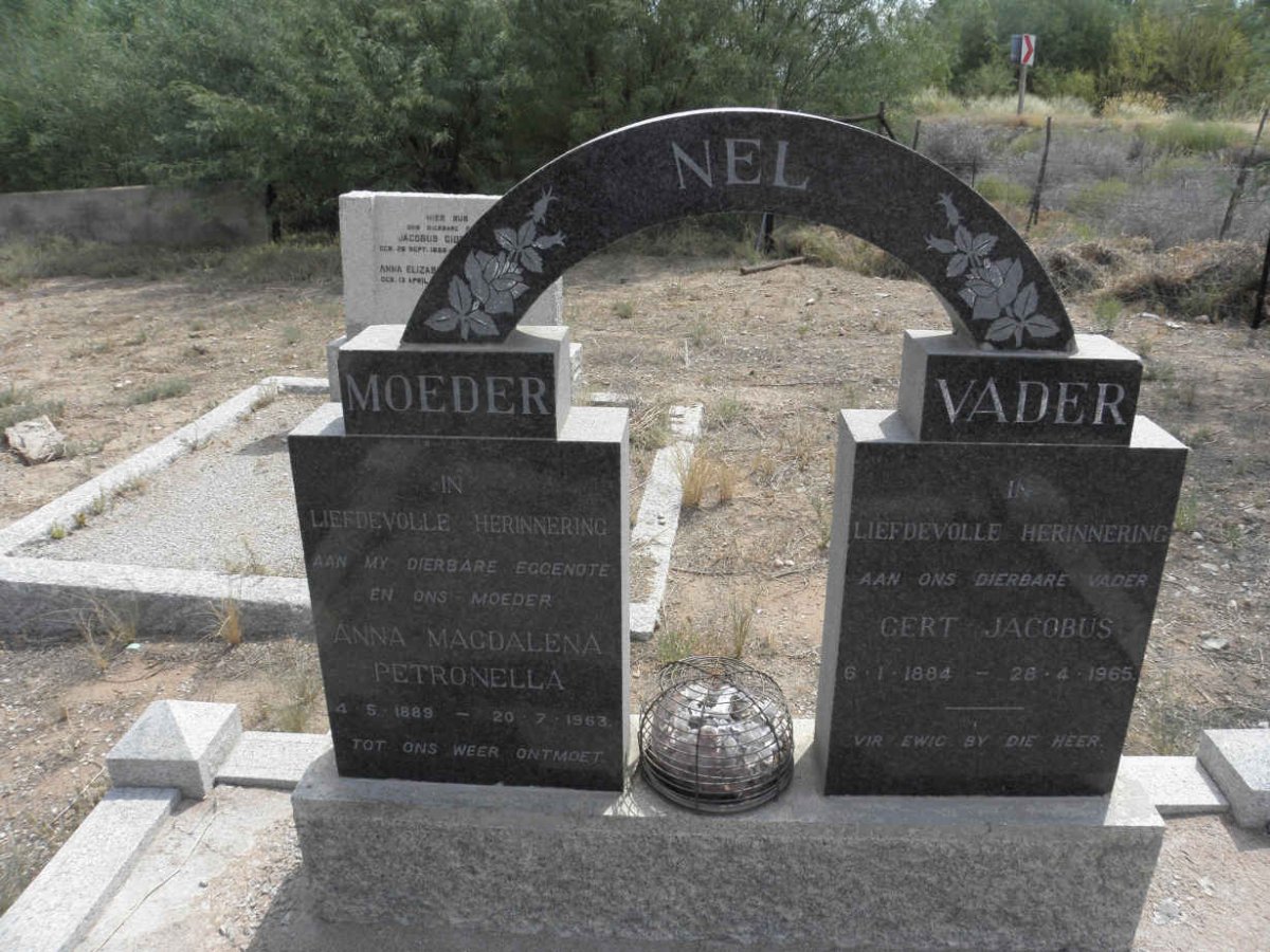 NEL Gert Jacobus 1884-1965 &amp; Anna Magdalena Petronella 1889-1963