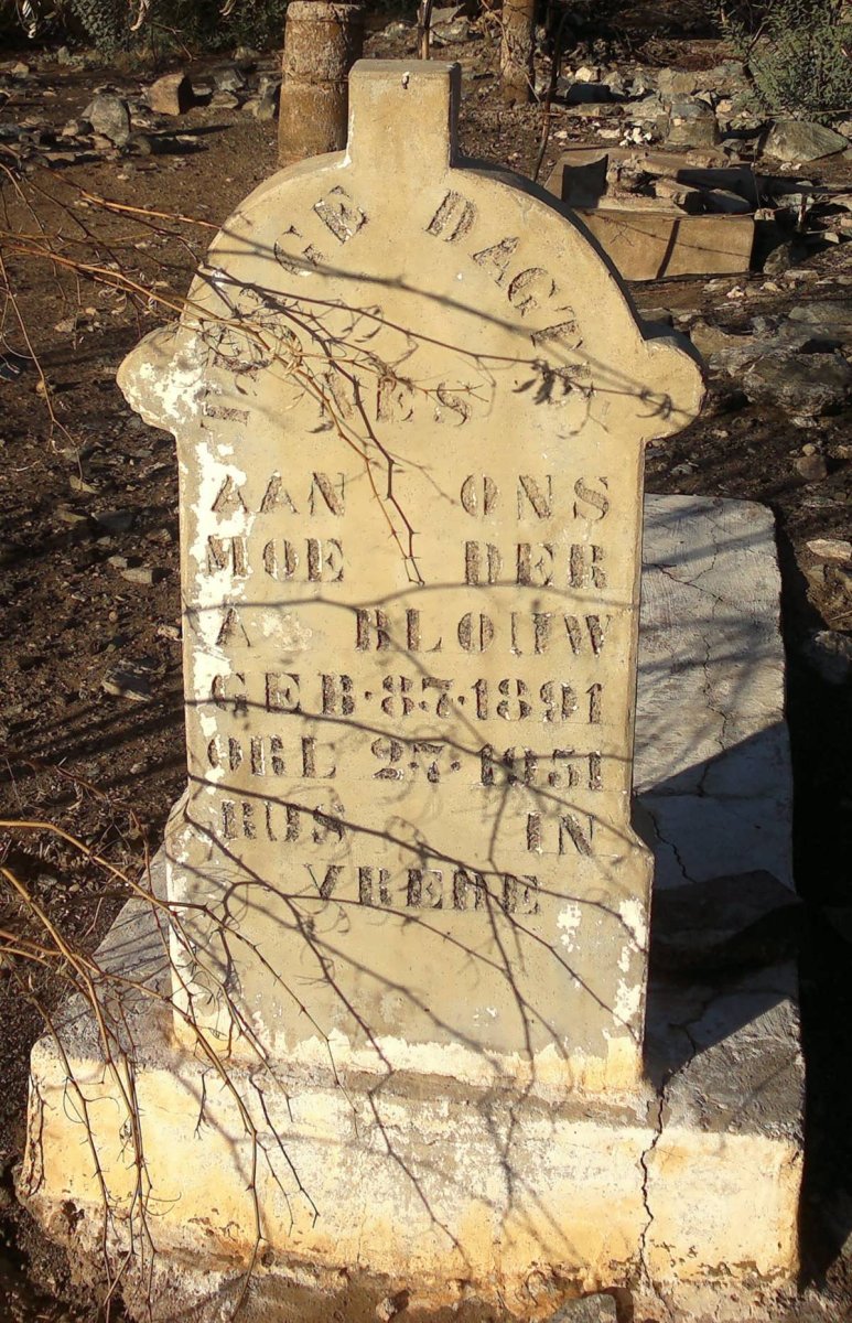 BLOUW A. ? 1891-1951