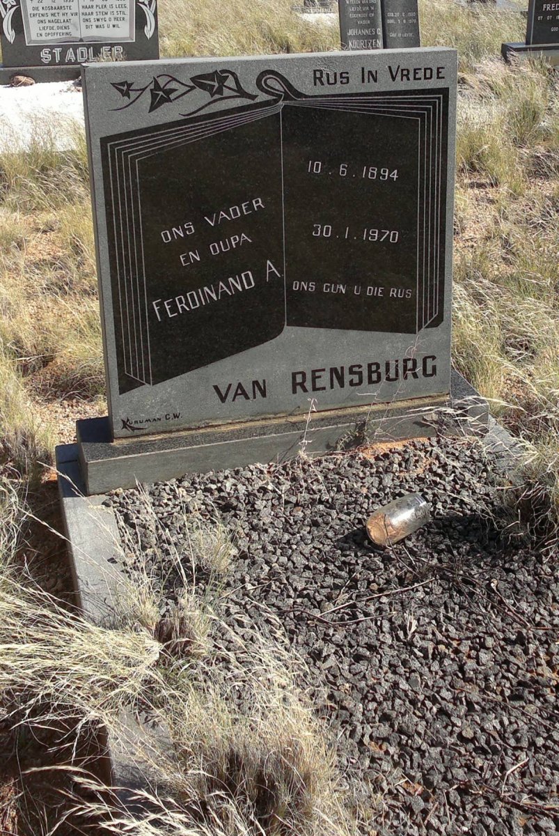 RENSBURG Ferdinand A., van 1894-1970