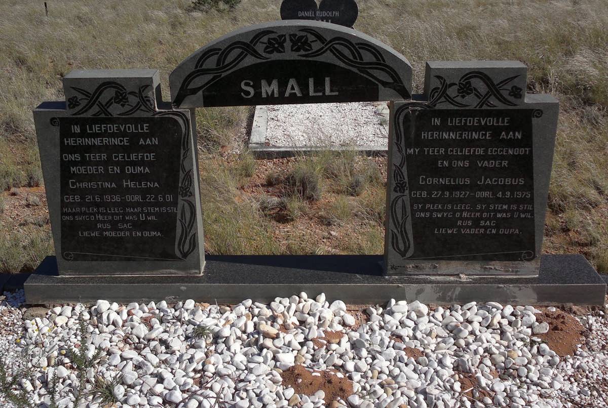 SMALL Cornelius Jacobus 1927-1975 &amp; Christina Helena 1936-2001
