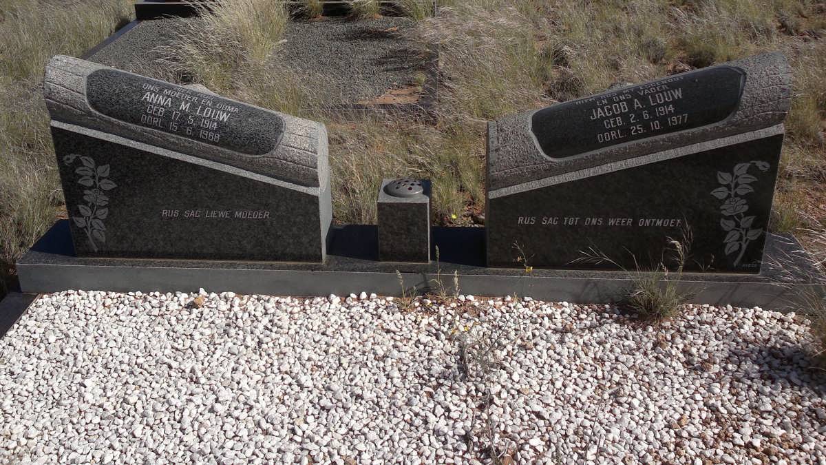 LOUW Jacob A. 1914-1977 &amp; Anna M. 1914-1988