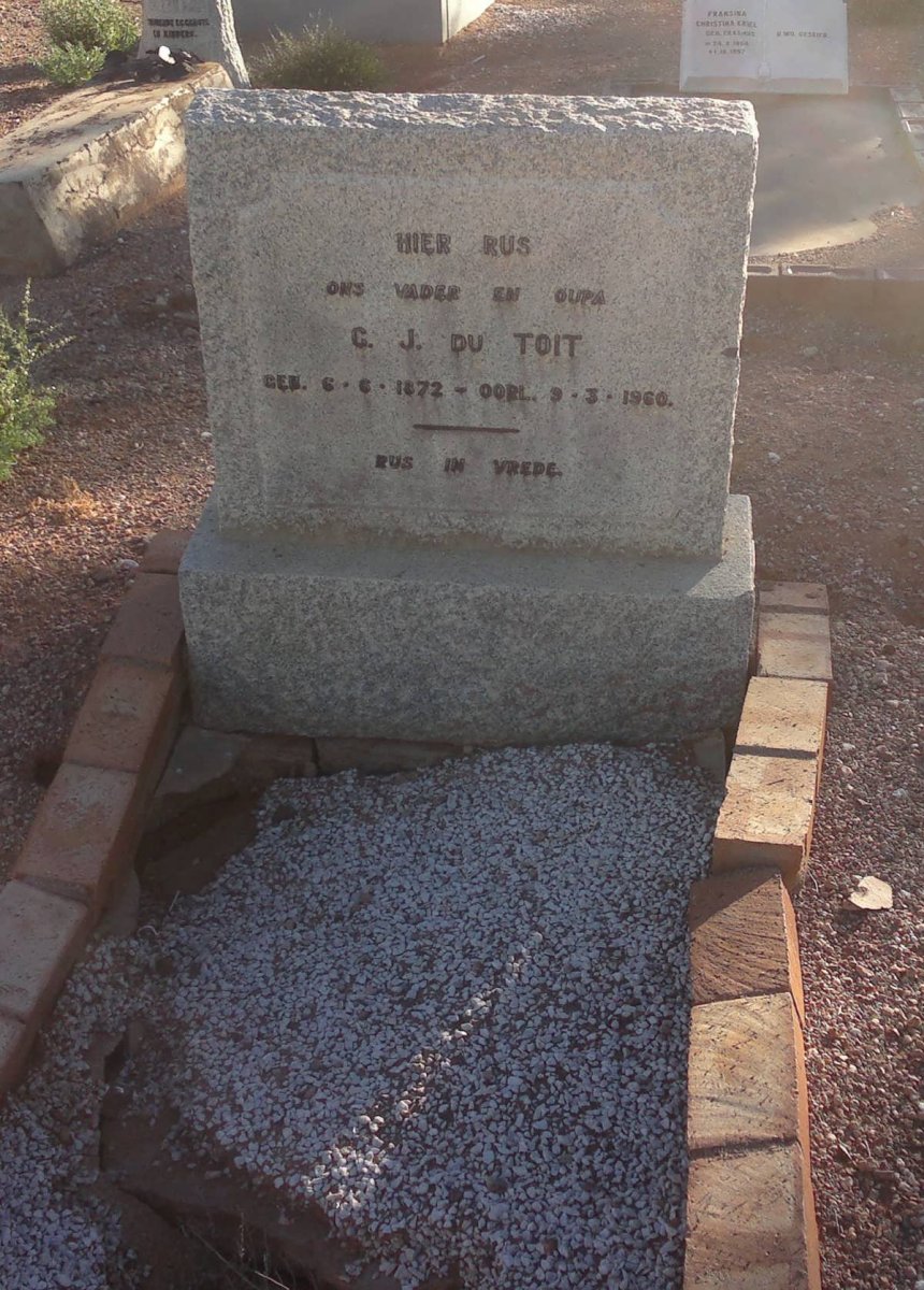 TOIT G.J. , du 1872-1960