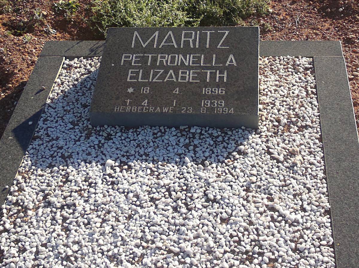 MARITZ Petronella Elizabeth 1896-1939