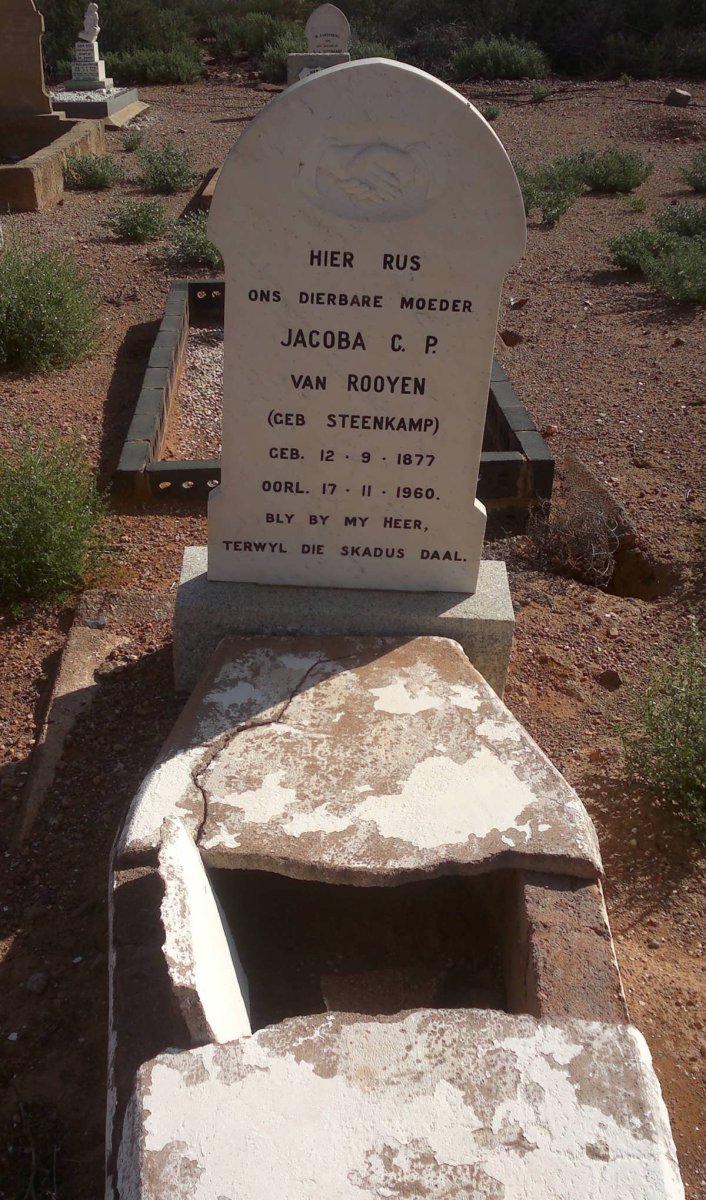 ROOYEN Jacoba C.P., van nee STEENKAMP 1877-1960