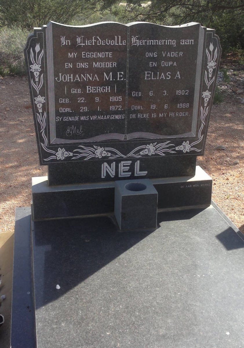 NEL Elias A. 1902-1988 &amp; Johanna M.E. BERGH 1905-1972