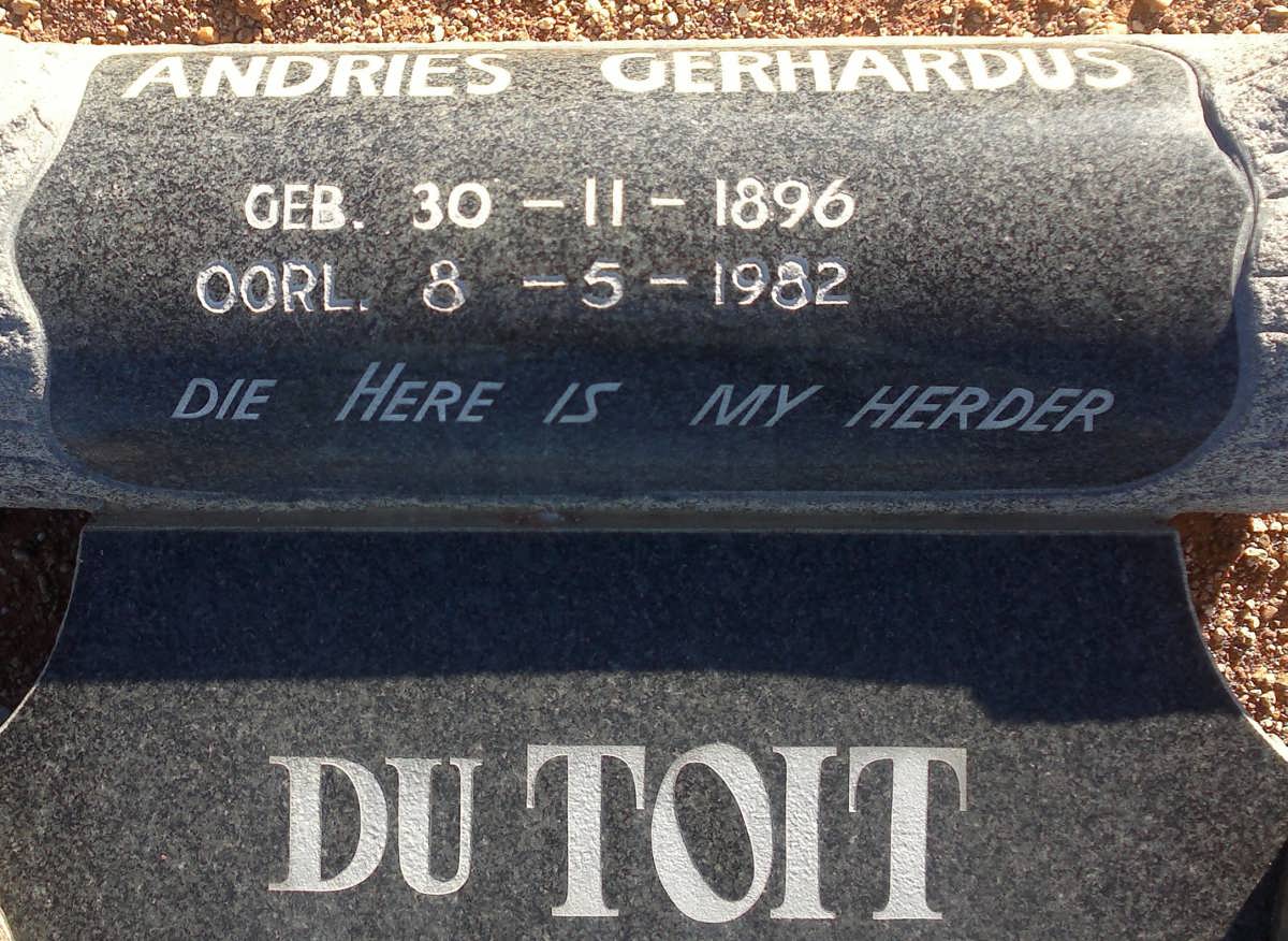 TOIT Andries Gerhardus, du 1896-1981