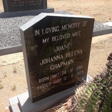 CHAPMAN Johanna Helena nee SMIT 1916-1979