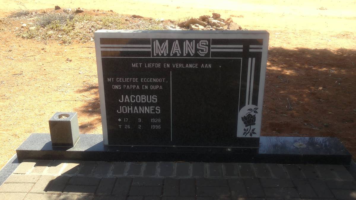 MANS Jacobus Johannes 1928-1996