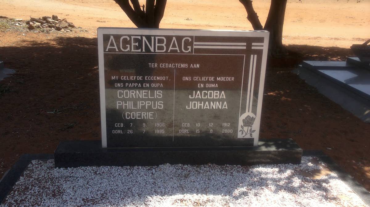 AGENBAG Cornelis Philippus 1906-1995 &amp; Jacoba Johanna 1912-2000