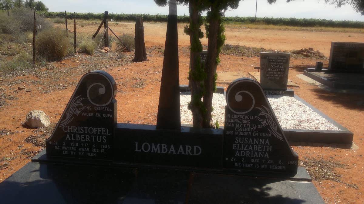 LOMBAARD Christoffel Albertus 1918-1996 &amp; Susanna Elizabeth Adriana 1920-1985