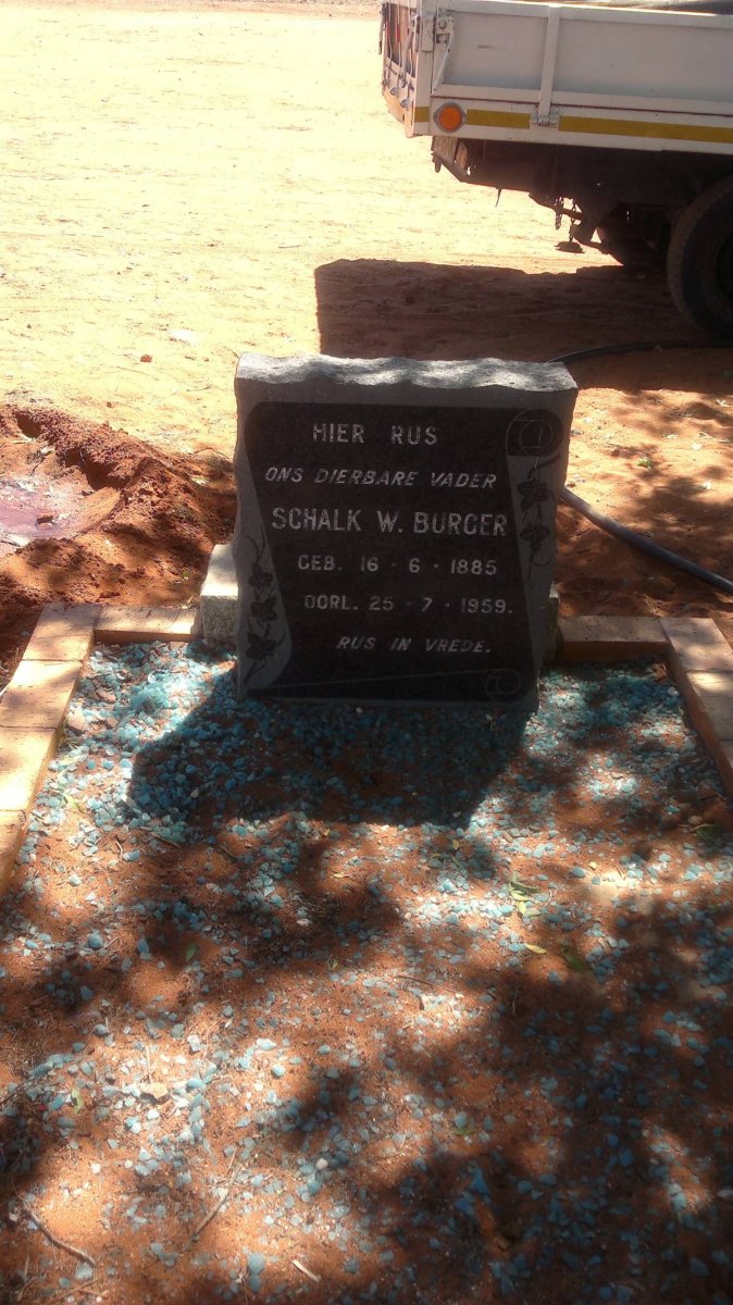 BURGER Schalk W. 1885-1959