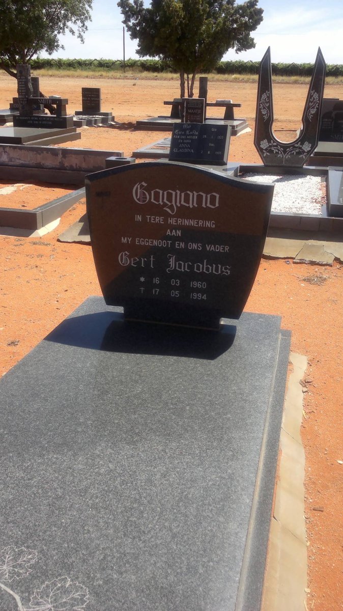 GAGIANO Gert Jacobus 1960-1994