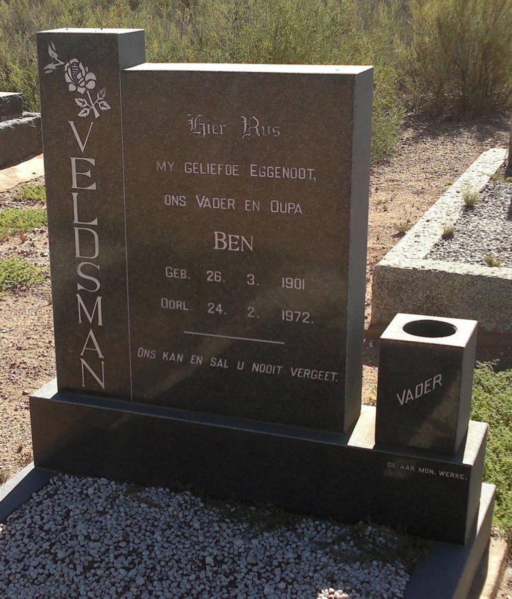VELDSMAN Ben 1901-1972