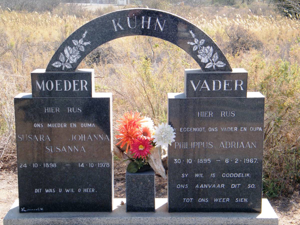 KÜHN Philippus Adriaan 1895-1967 &amp; Susara Johanna Susanna 1898-1978