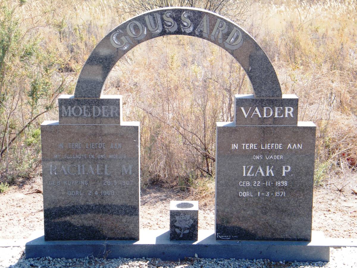 GOUSSARD Izak P. 1898-1971 &amp; Rachael M. RUPPING 1907-1968