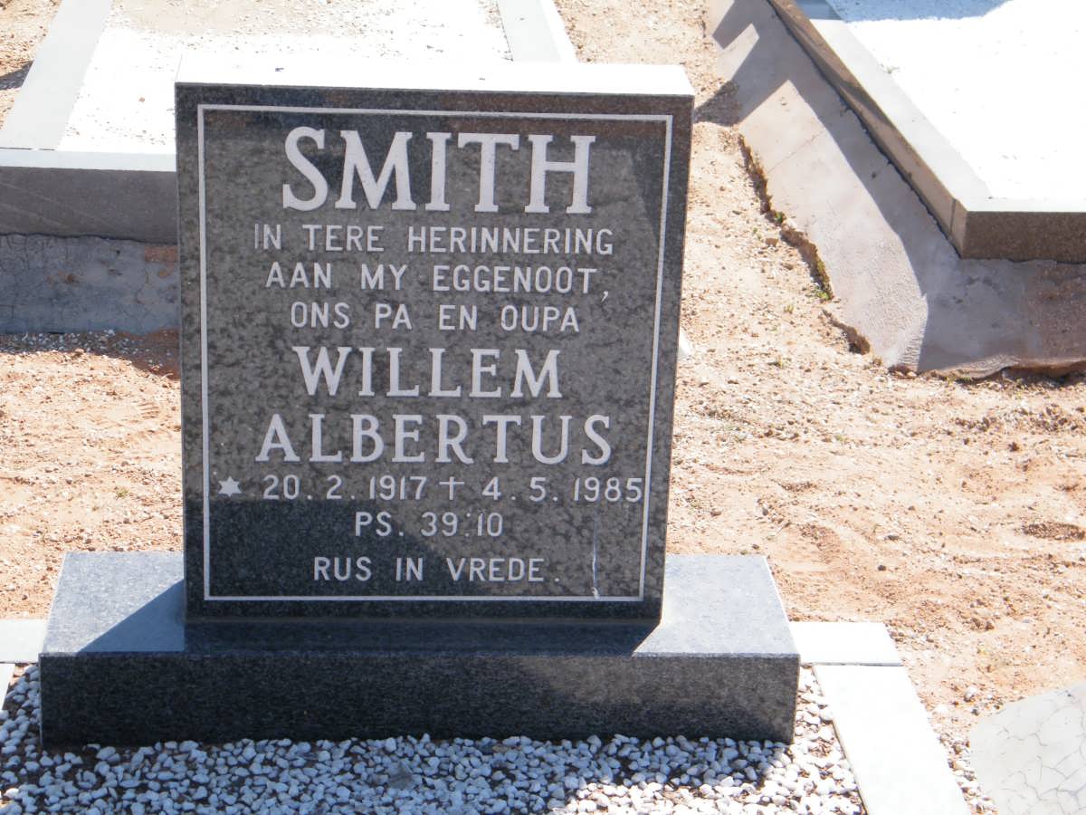 SMITH Willem Albertus 1917-1985