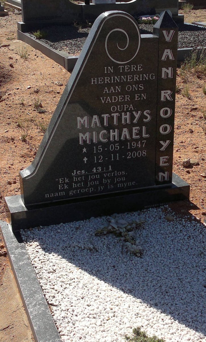 ROOYEN Matthys Michael, van 1947-2008