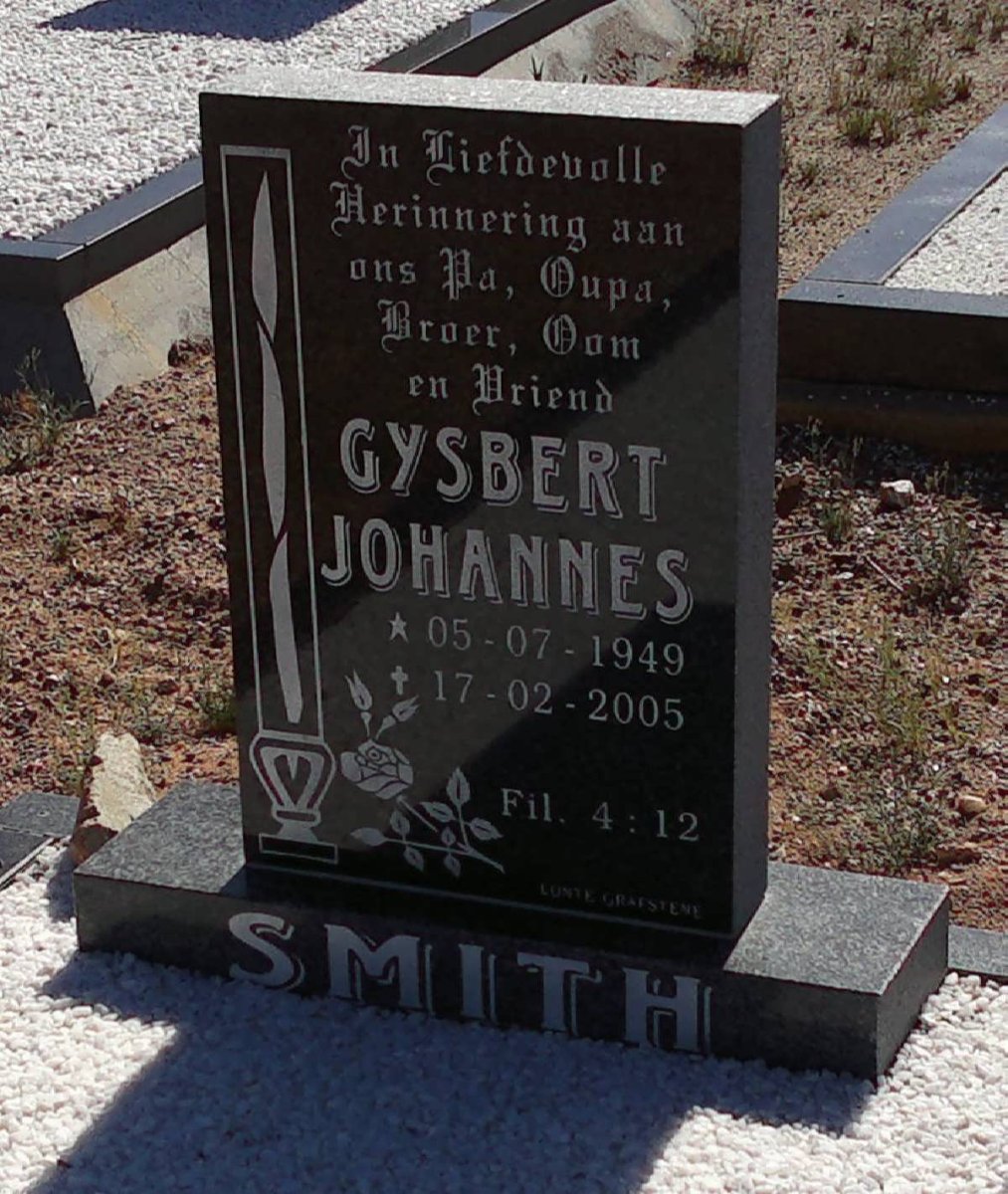 SMITH Gysbert Johannes 1949-2005