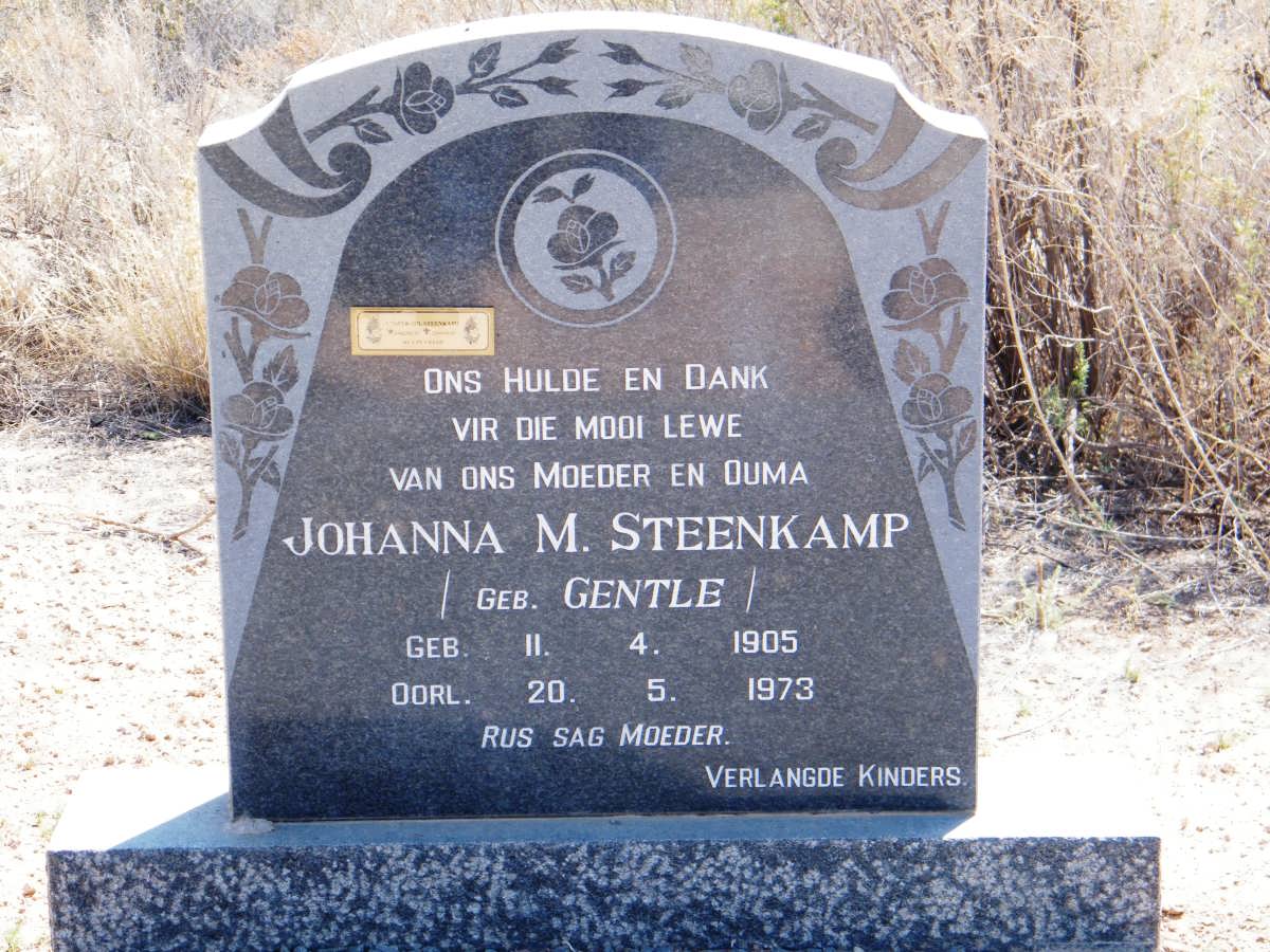 STEENKAMP Johanna M. nee GENTLE 1905-1973