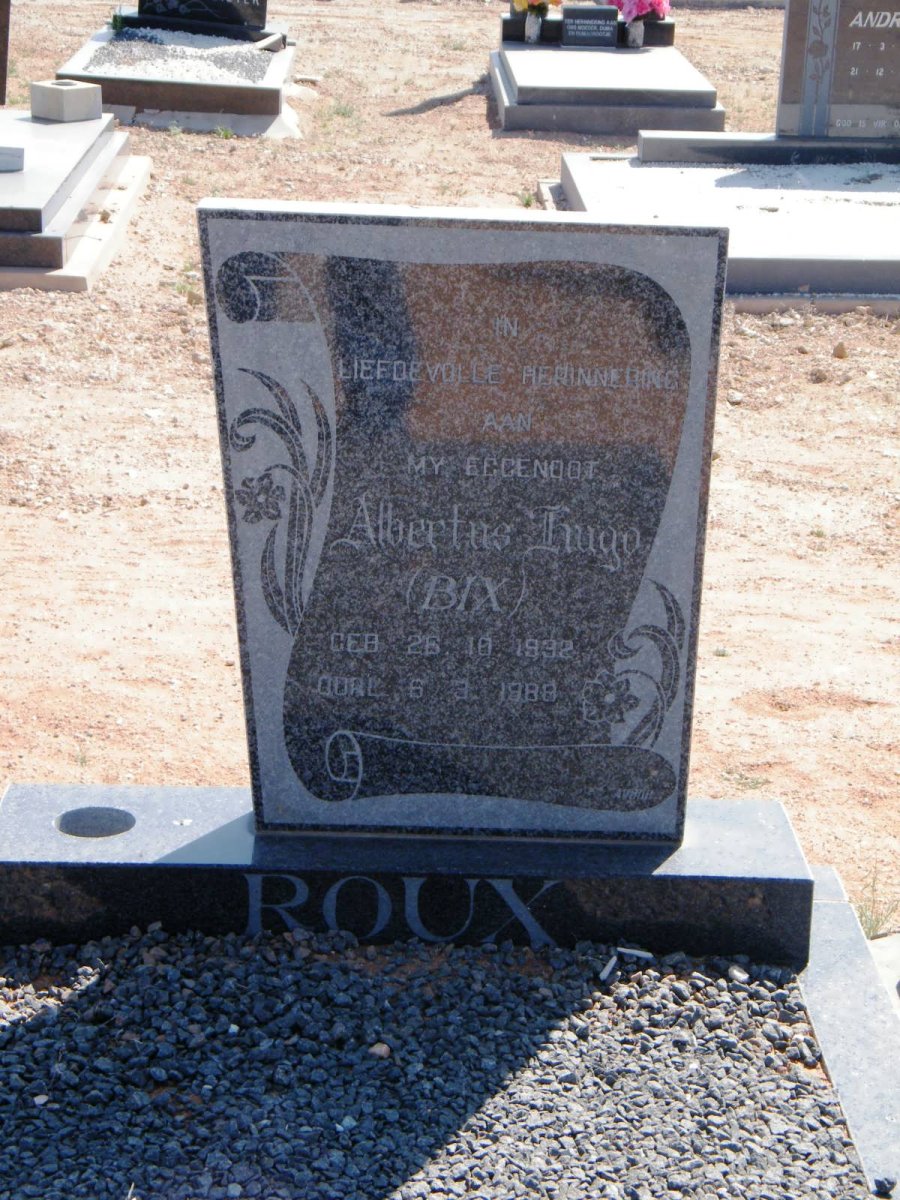 ROUX Albertus Hugo 1932-1988