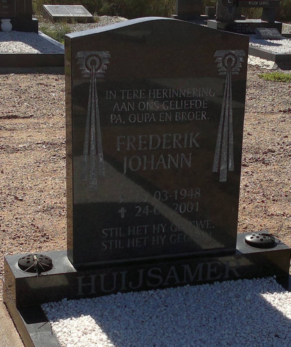 HUIJSAMER Frederik Johann 1948-2001