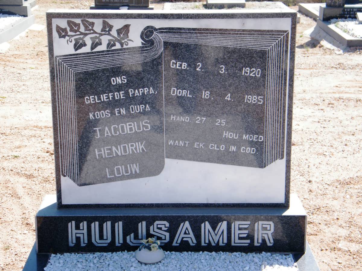 HUIJSAMER Jacobus Hendrik Louw 1920-1985