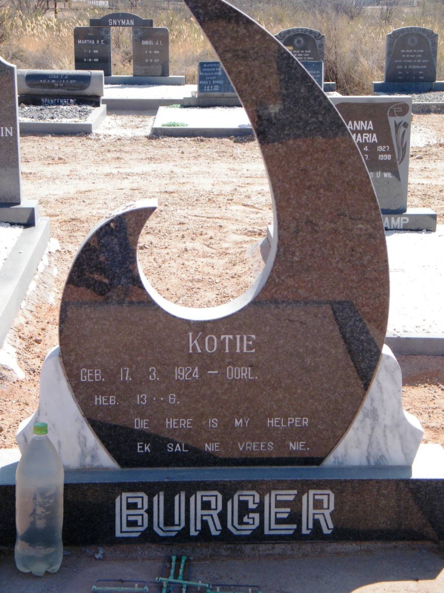 BURGER Kotie 1924-