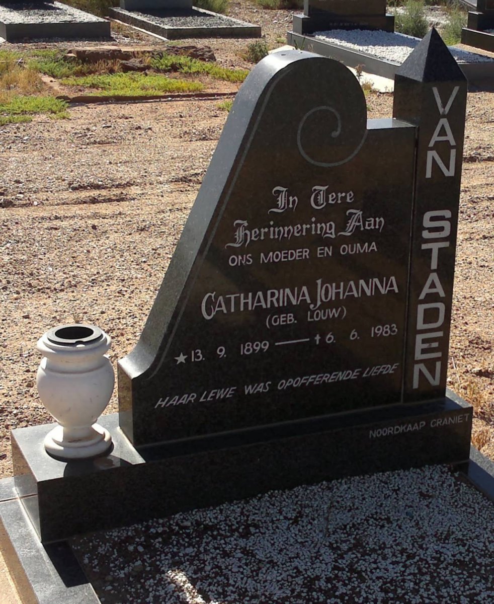 STADEN Catharina Johanna, van LOUW 1899-1983