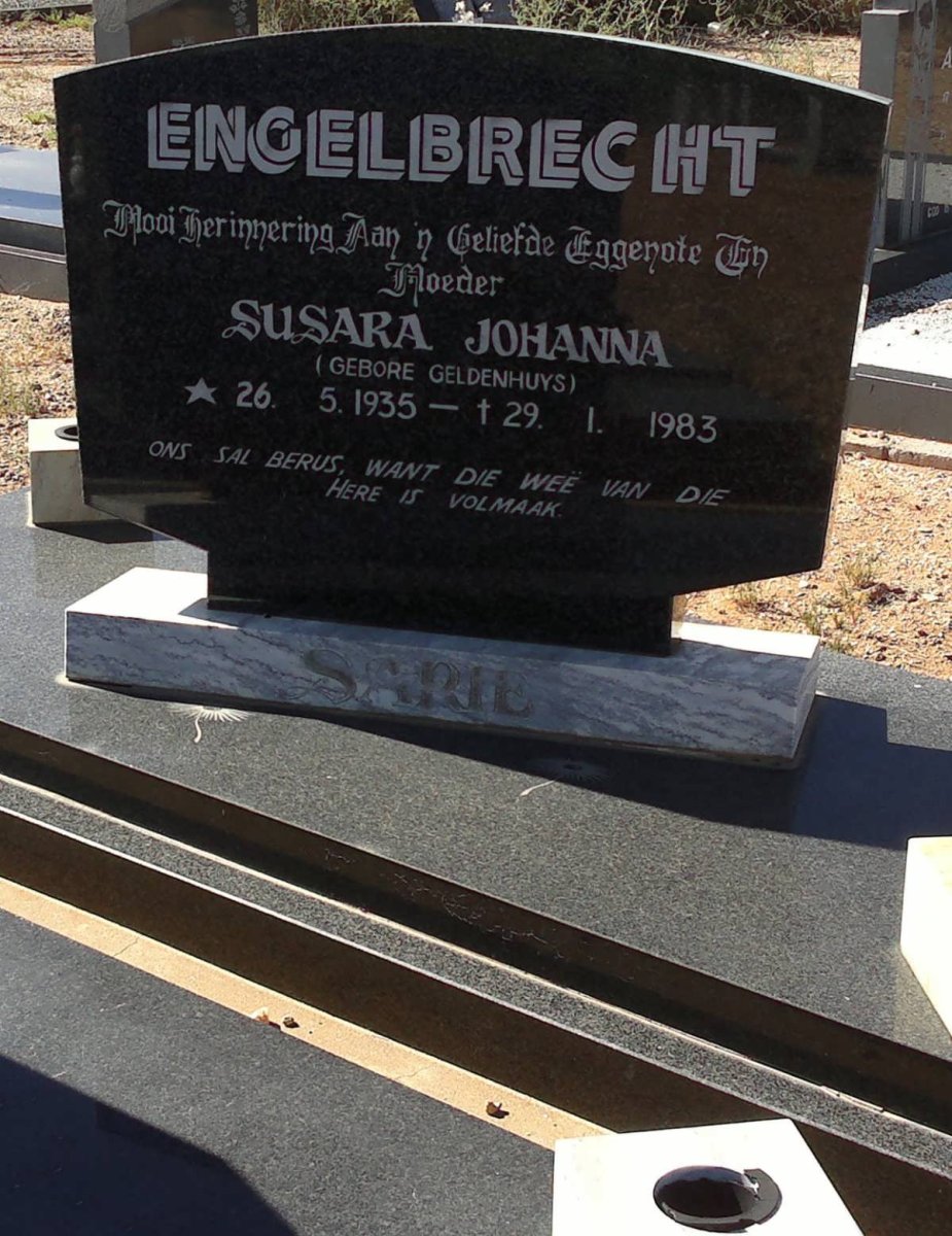 ENGELBRECHT Susara Johanna GELDENHUYS 1935-1983