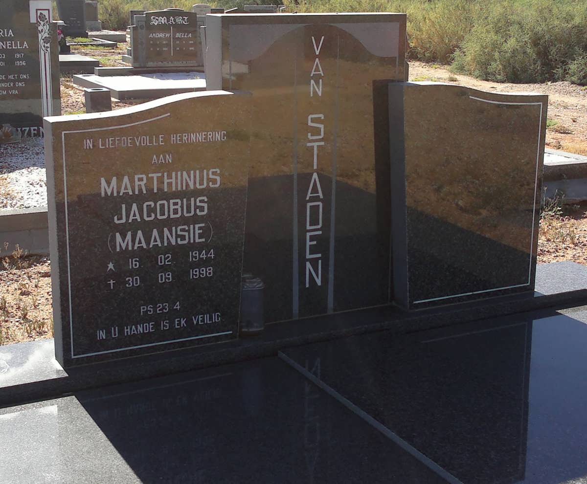 STADEN Marthinus Jacobus, van 1944-1998