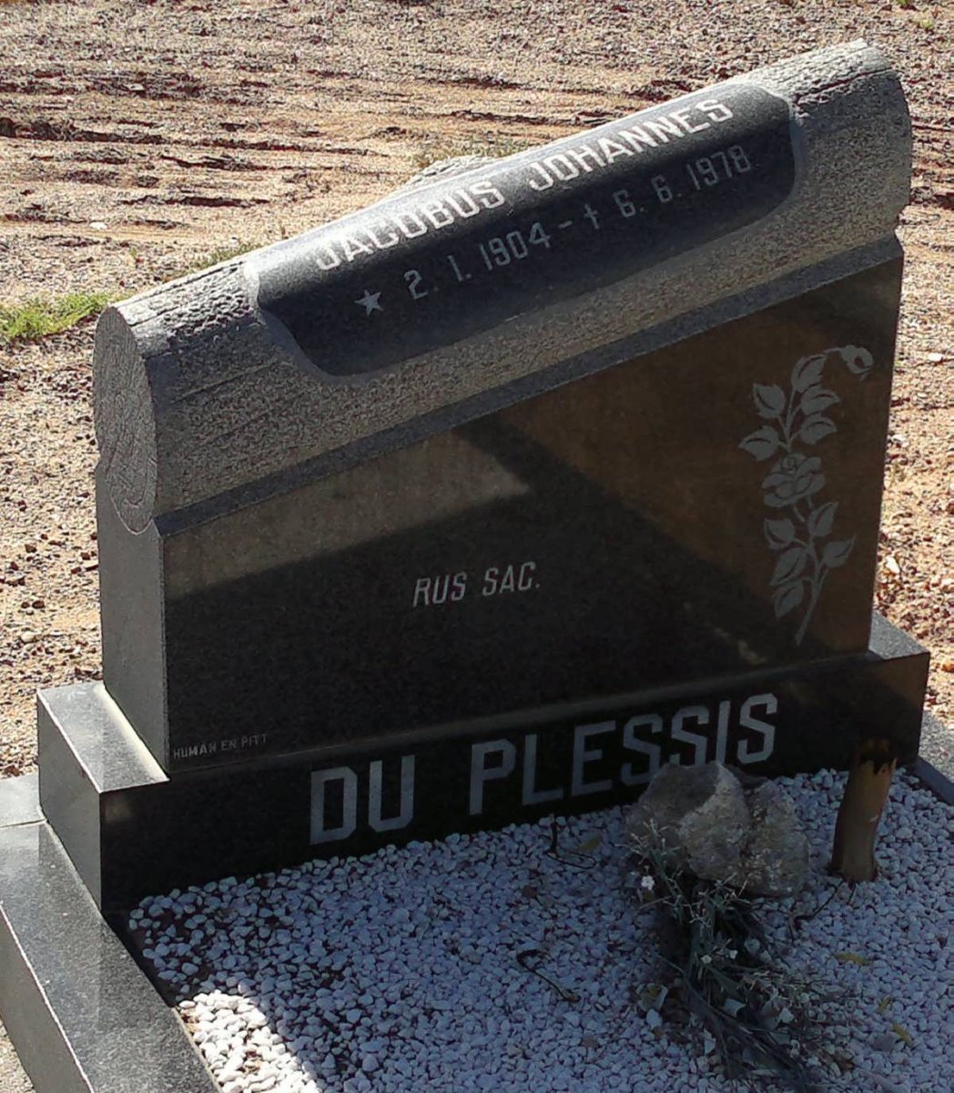 PLESSIS Jacobus Johannes, du 1904-1978
