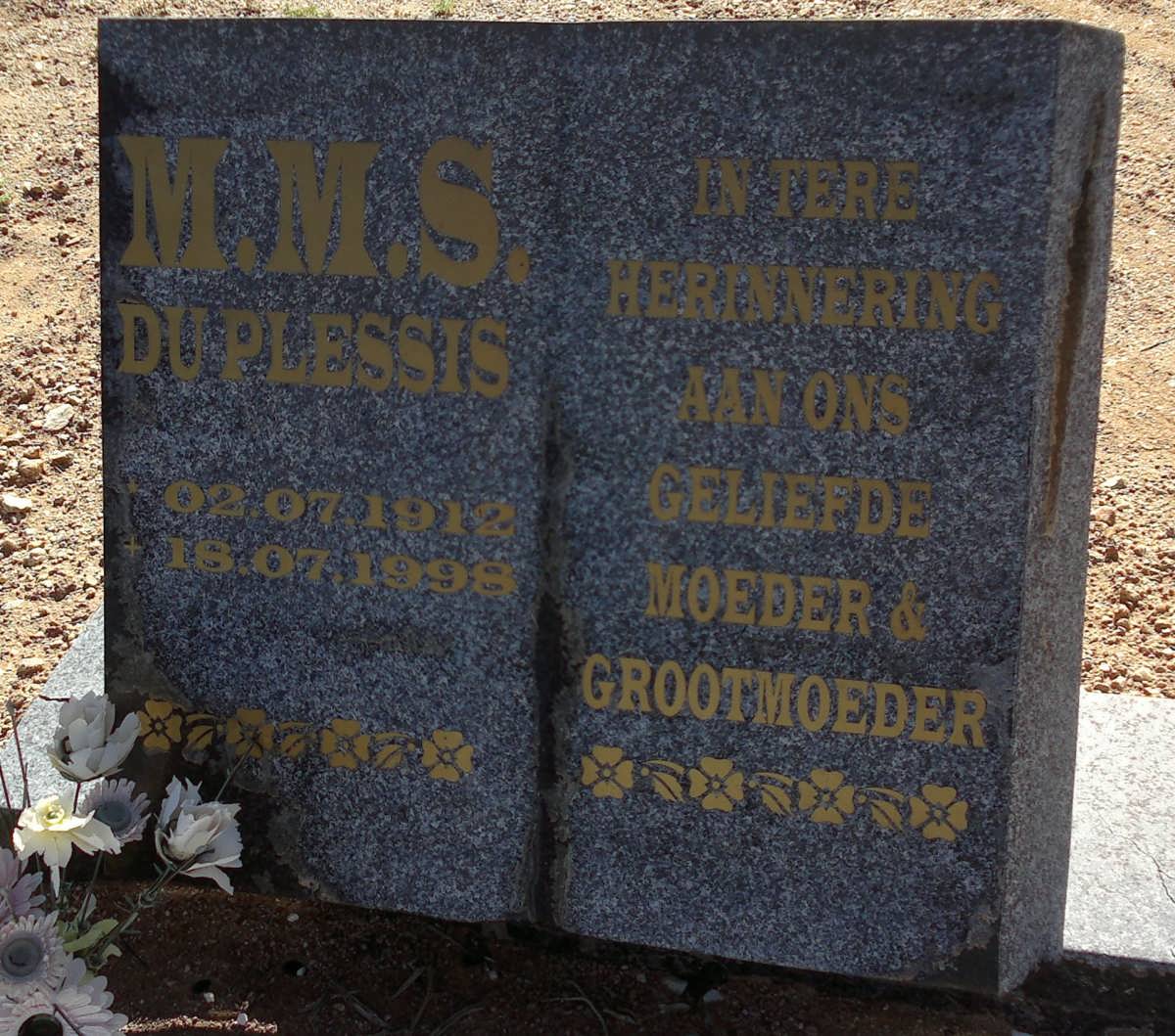 PLESSIS M.M.S., du 1912-1998