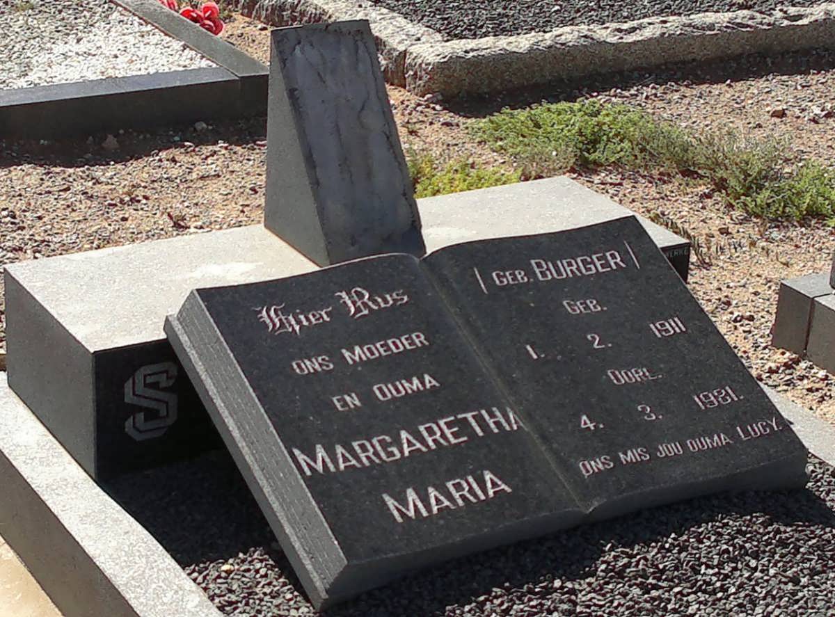 STEENKAMP Margaretha Maria nee BURGER 1911-1981