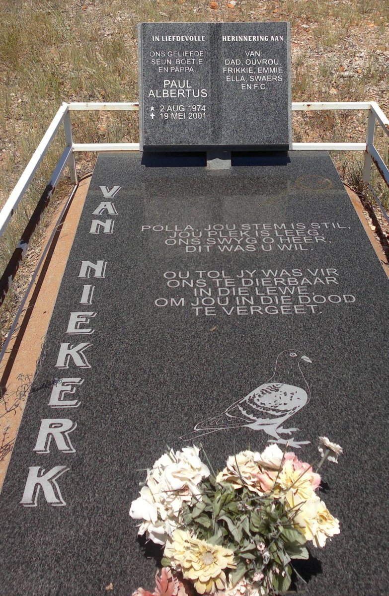 NIEKERK Paulus Albertus, van 1974-2001