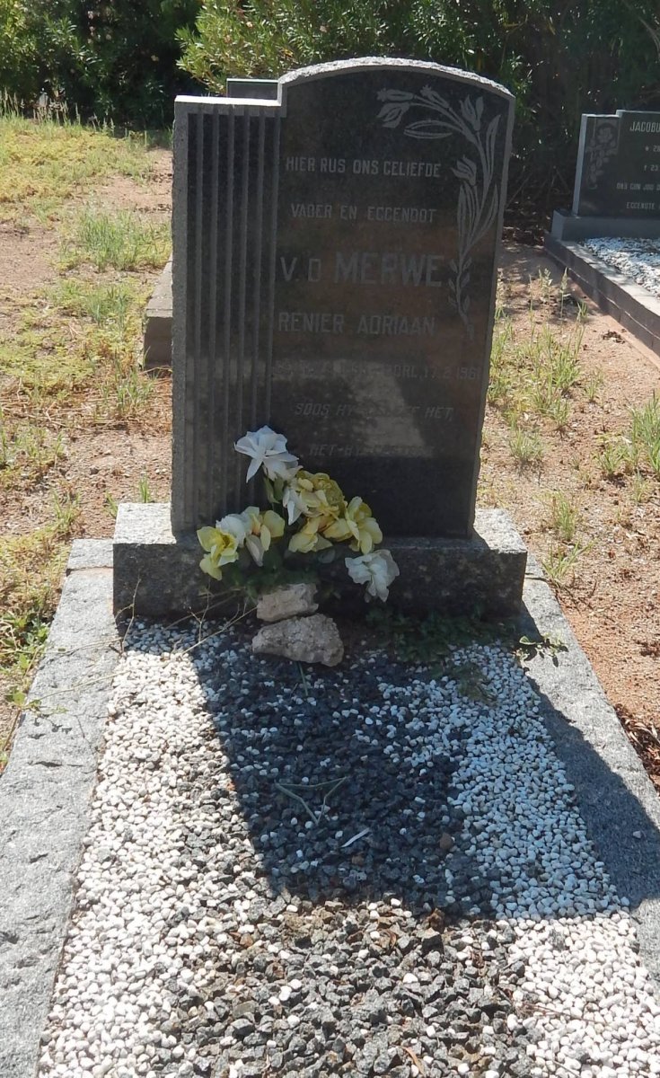 MERWE Renier Adriaan, v.d. 