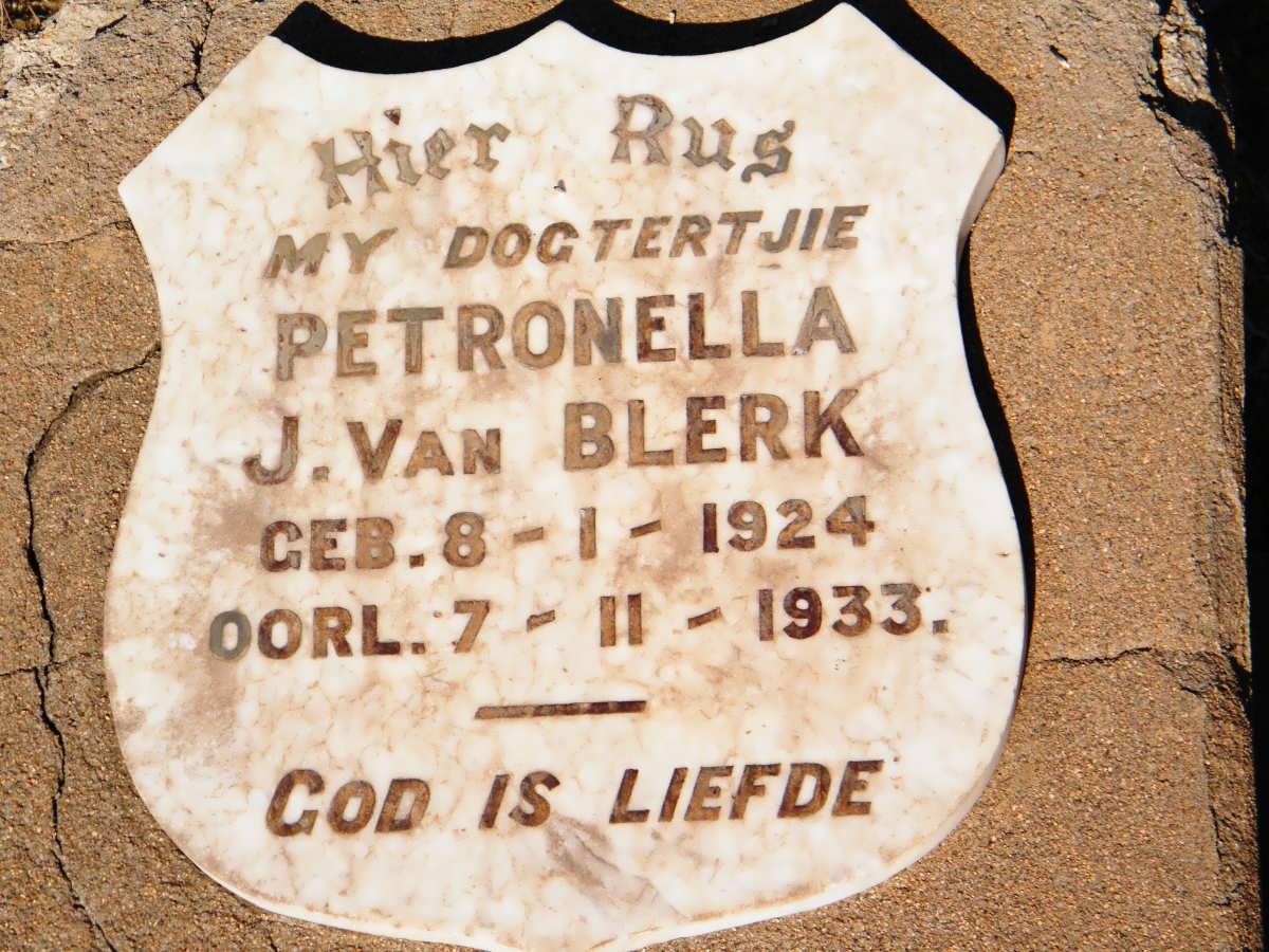 BLERK Petronella J., van 1924-1933