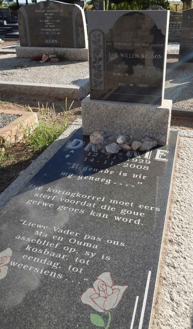 BASSON Jan Willem 1922-1967 &amp; Driekie 1929-2008